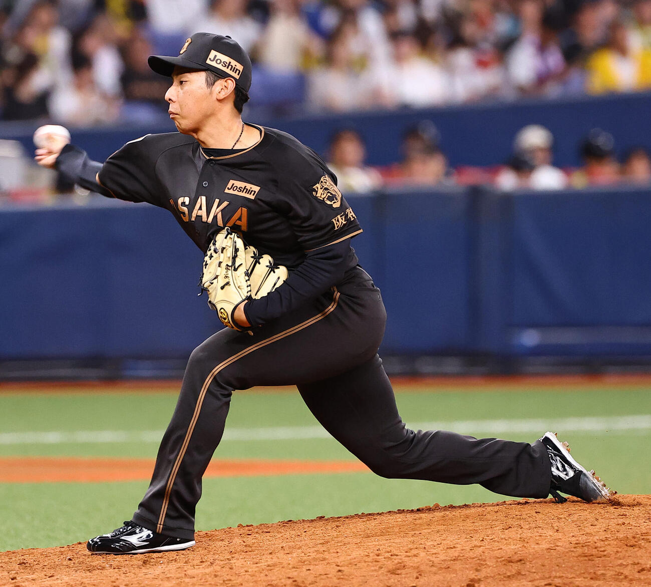 阪神対ヤクルト　阪神5番手の神宮僚介（撮影・上田博志）