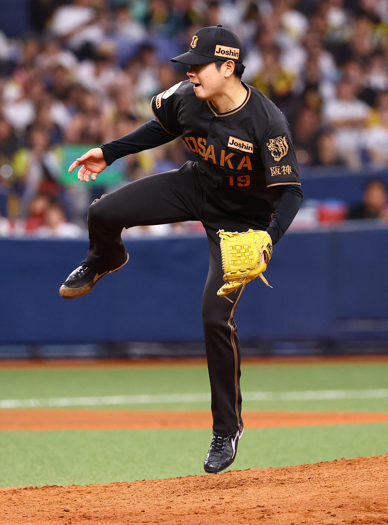 阪神対ヤクルト　力投する阪神先発の下村海翔（撮影・上田博志）