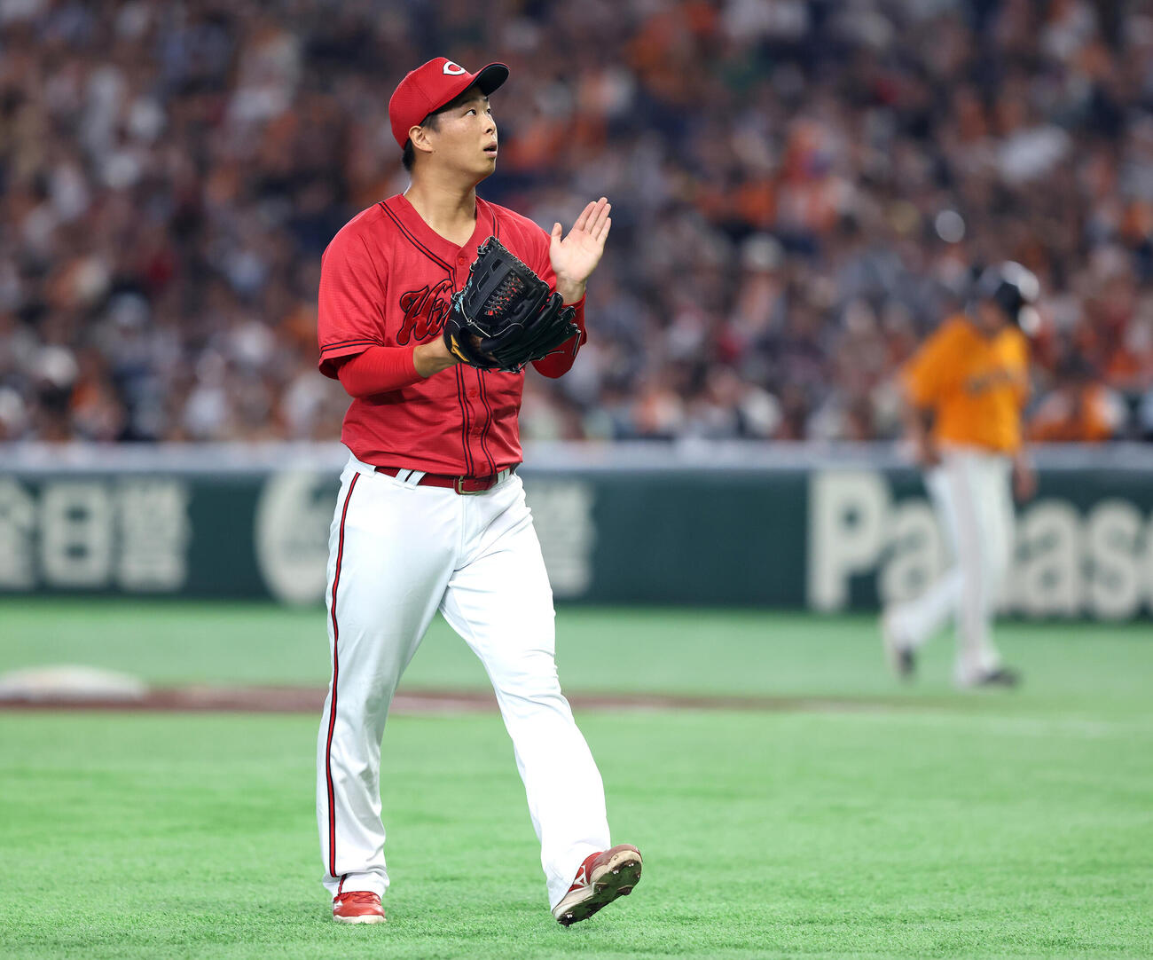 巨人対広島　2回裏を抑える玉村昇悟（撮影・河田真司）