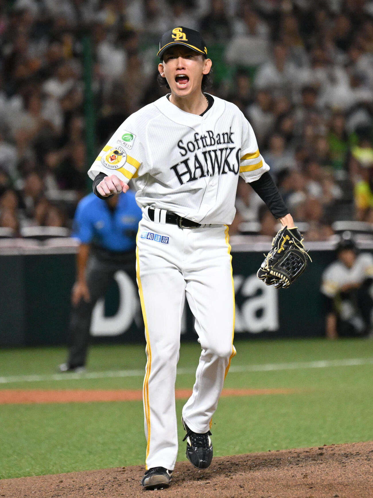 ソフトバンク対オリックス　4回まで無失点の好投を見せる大津亮介（撮影・林敢治）