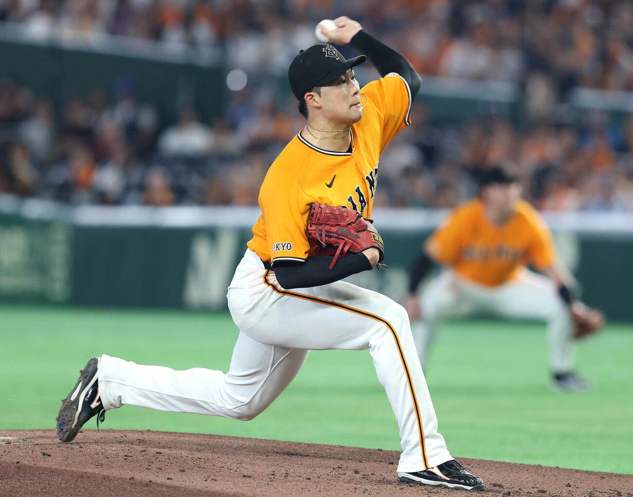 巨人対広島　3回表、力投する代木大和（撮影・河田真司）