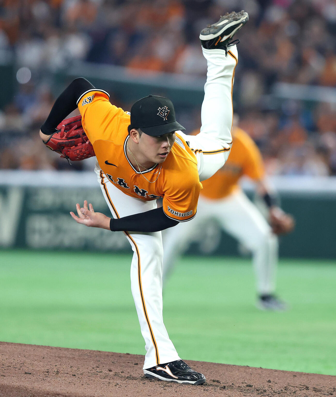 巨人対広島　3回表、力投する代木大和（撮影・河田真司）