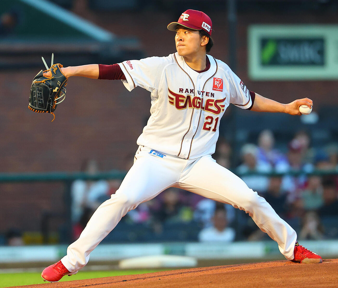 楽天対西武　楽天先発の早川隆久（撮影・野上伸悟）
