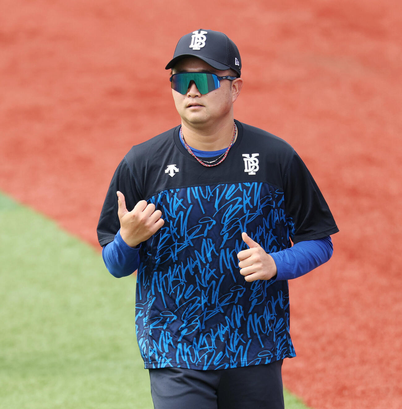 DeNA対阪神　試合前、ジョギングするDeNA石田裕太郎（撮影・宮地輝）
