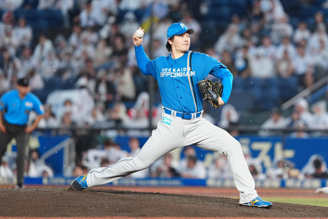 ロッテ対日本ハム　日本ハム先発の有原航平（撮影・江口和貴）