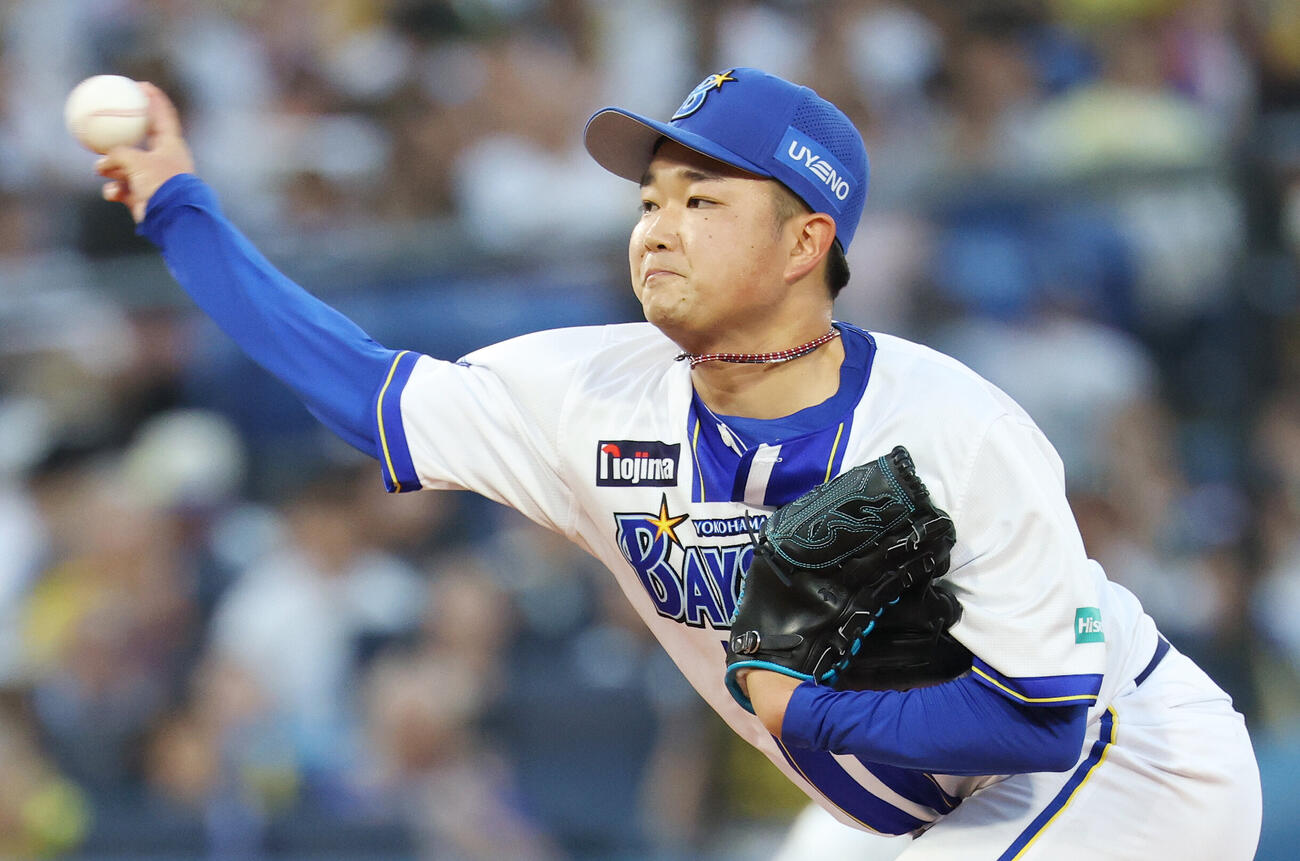 DeNA対阪神　DeNA先発の石田裕太郎（撮影・宮地輝）