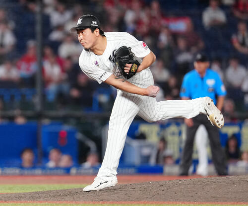 ロッテ八木彬(2026年6月撮影)