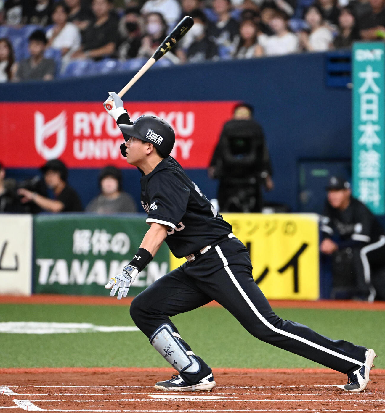 オリックス対楽天　1回裏オリックス無死三塁、来田涼斗は先制の適時三塁打を放つ（撮影・石井愛子）