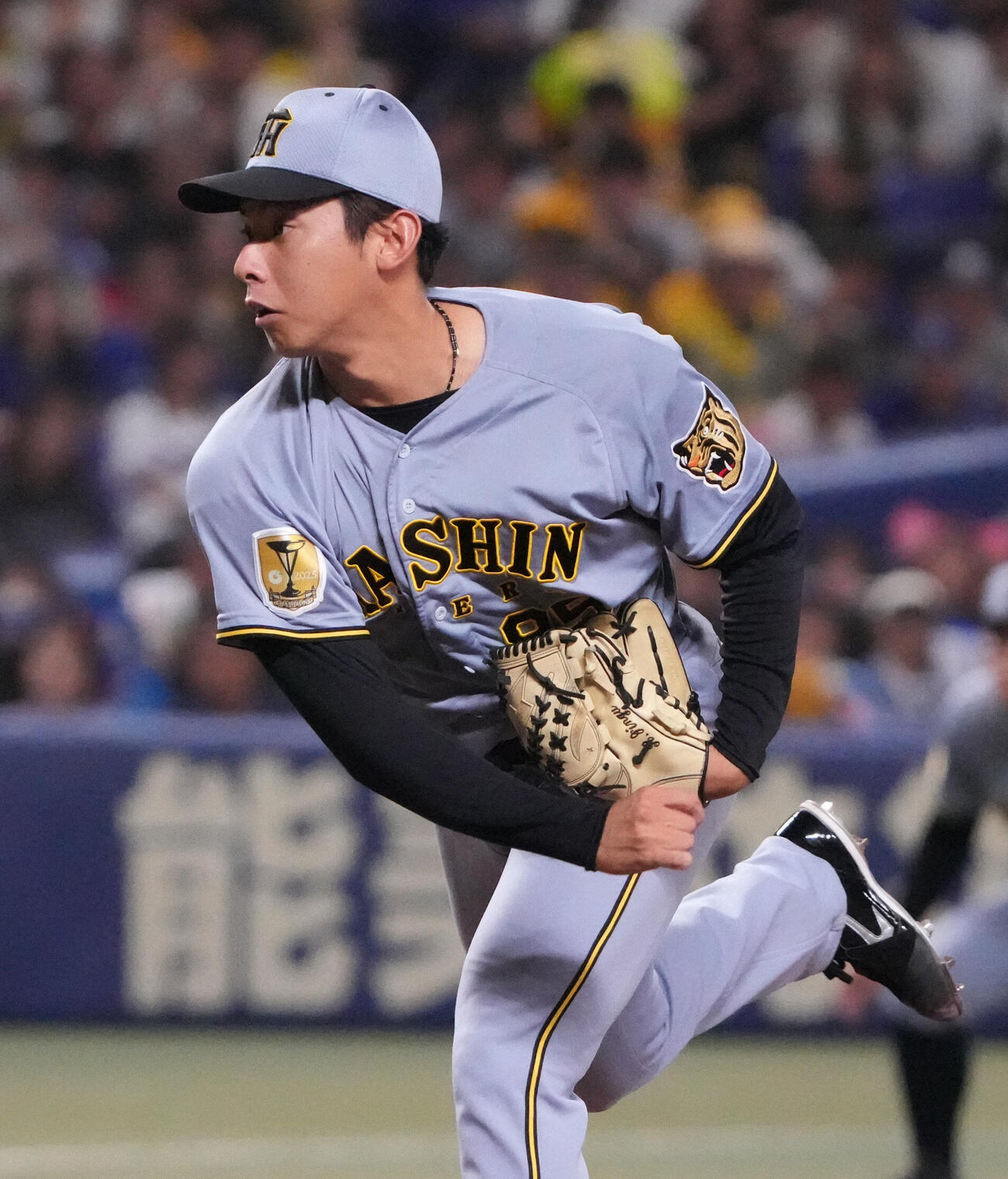 中日対阪神　6回裏、阪神2番手で登板する神宮僚介（撮影・森本幸一）