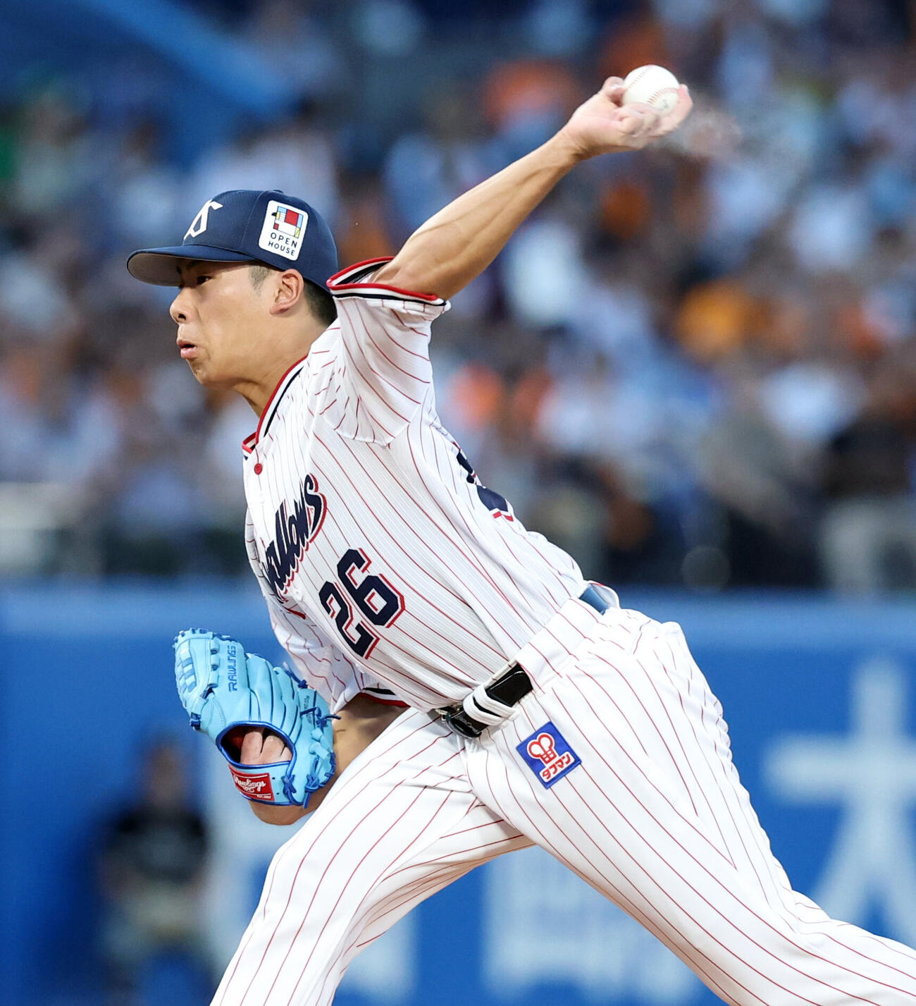 ヤクルト対巨人　ヤクルト先発の山野太一（撮影・浅見桂子）