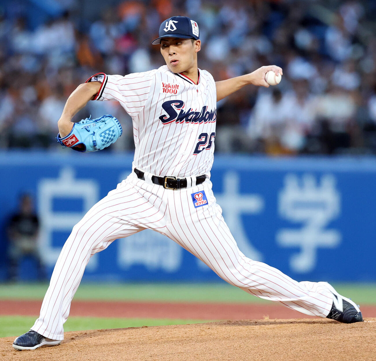 ヤクルト対巨人　ヤクルト先発の山野太一（撮影・浅見桂子）