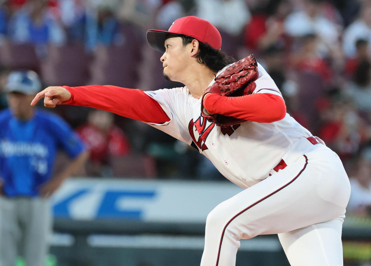 広島対DeNA　広島先発の鈴木健矢（撮影・加藤孝規）