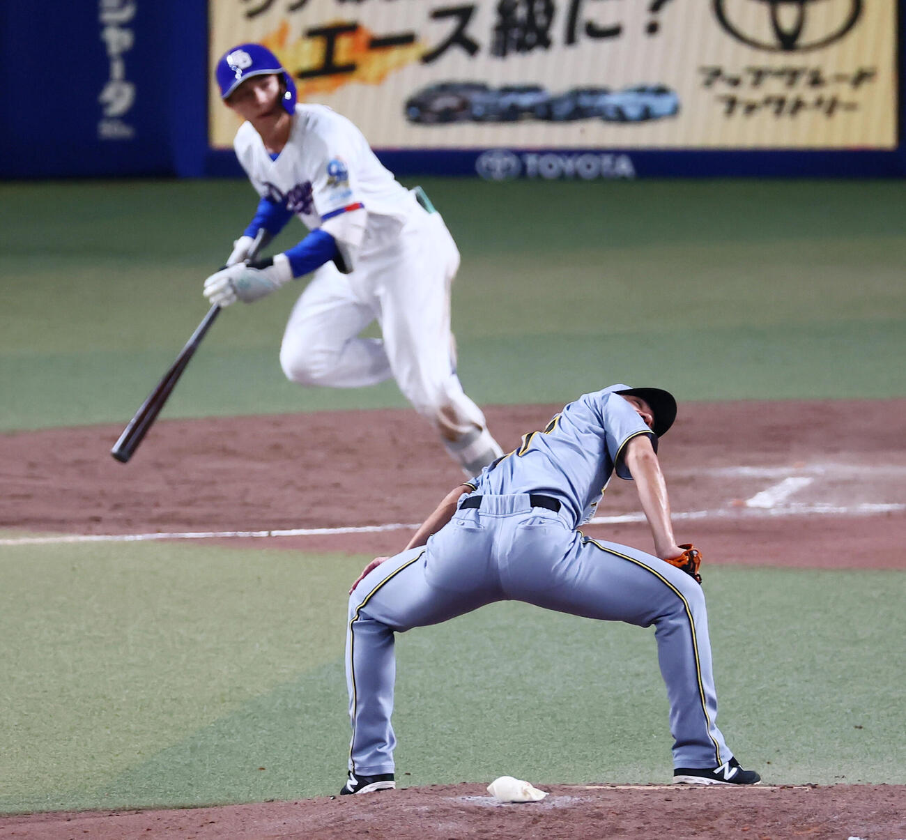 中日対阪神　5回裏中日2死、伊藤将司は福永裕基に左越えソロ本塁打を浴びる（撮影・加藤哉）