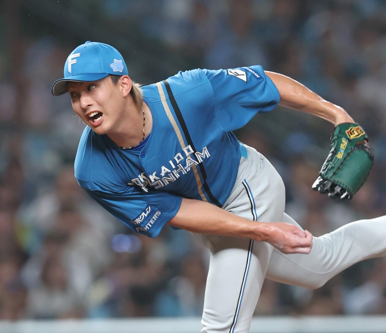 西武対日本ハム　叫びながら力投する達孝太（撮影・黒川智章）