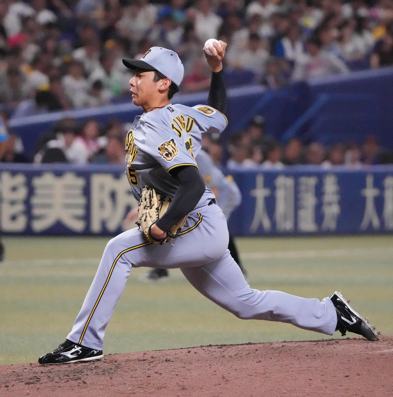 中日対阪神　6回裏中日1死、阪神2番手で登板する神宮僚介（撮影・森本幸一）