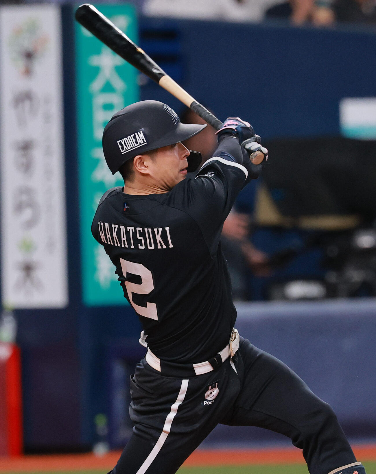 オリックス対楽天　8回裏オリックス1死二塁、若月健矢は適時三塁打を放つ（撮影・上山淳一）