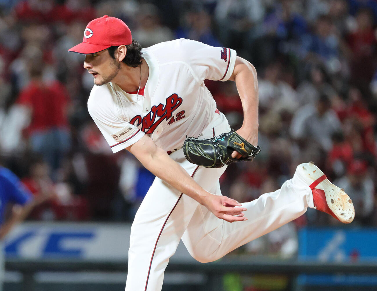 広島対DeNA 6回表DeNA、広島2番手のフレディ・ターノック（撮影・加藤孝規）