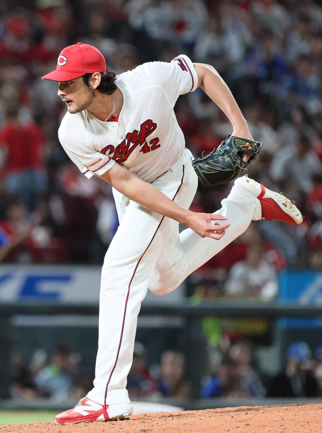 広島対DeNA 6回表DeNA、広島2番手のフレディ・ターノック（撮影・加藤孝規）
