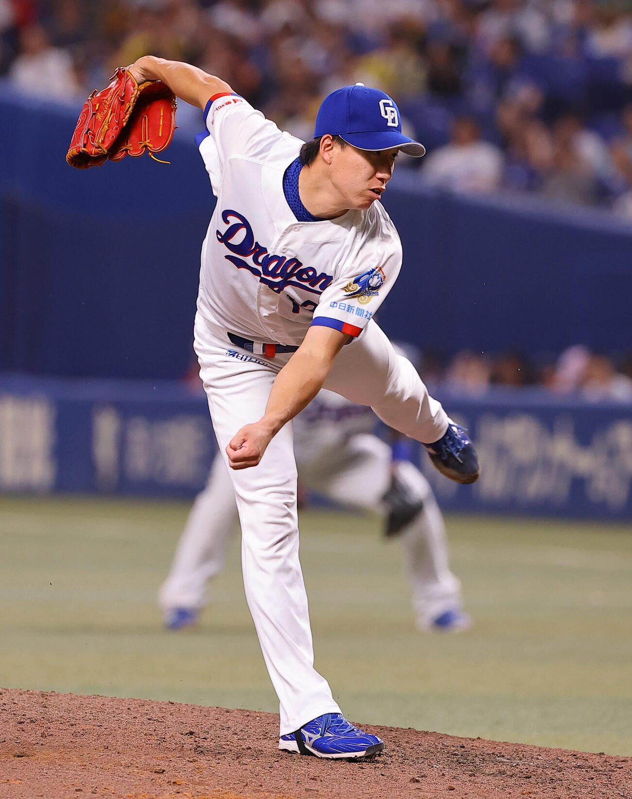 中日対阪神　中日3番手の橋本侑樹（撮影・上田博志）