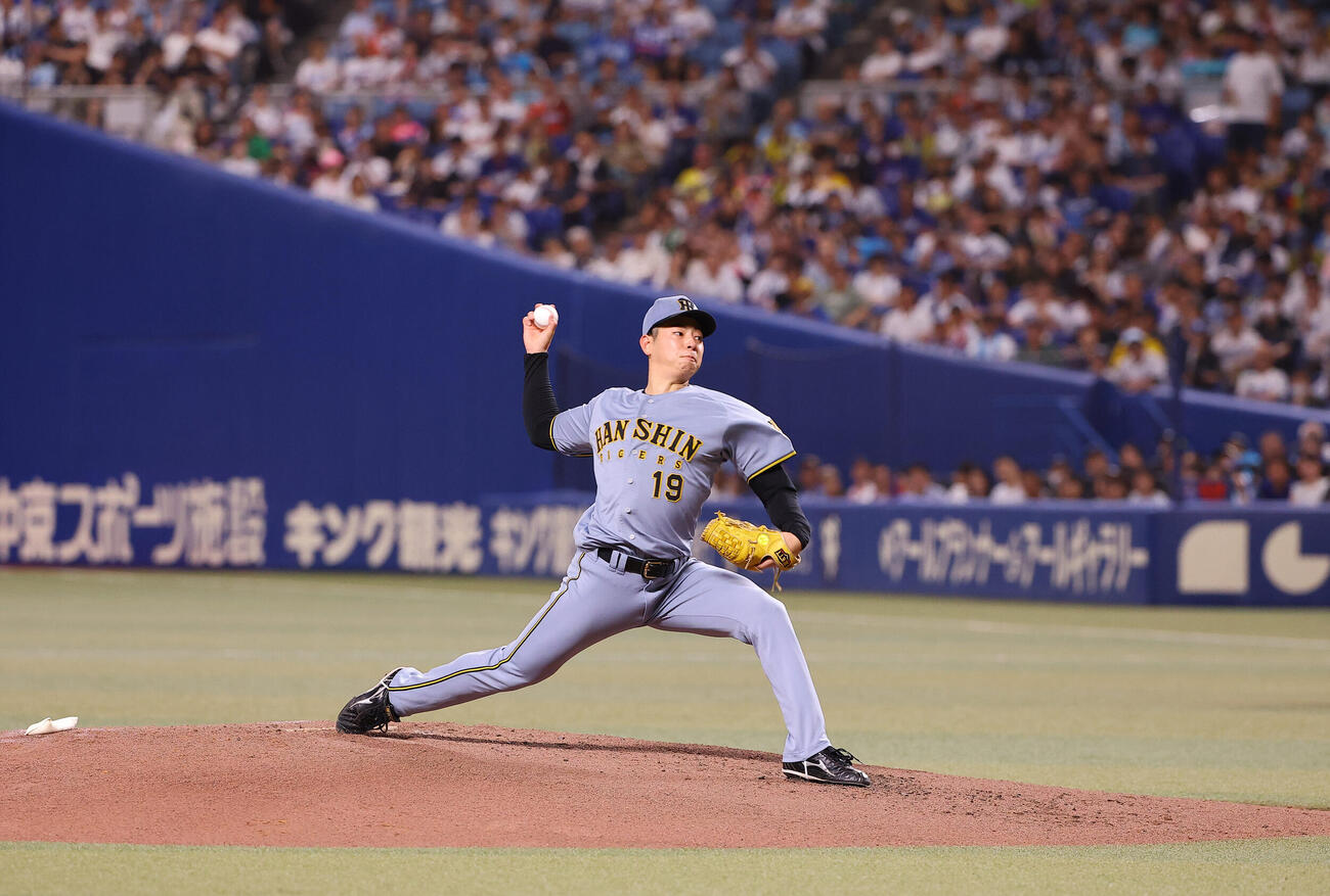中日対阪神　阪神先発の下村海翔（撮影・上田博志）