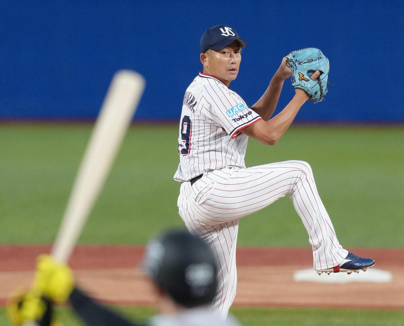 ヤクルト対巨人　ヤクルト先発の石川雅規（撮影・足立雅史）