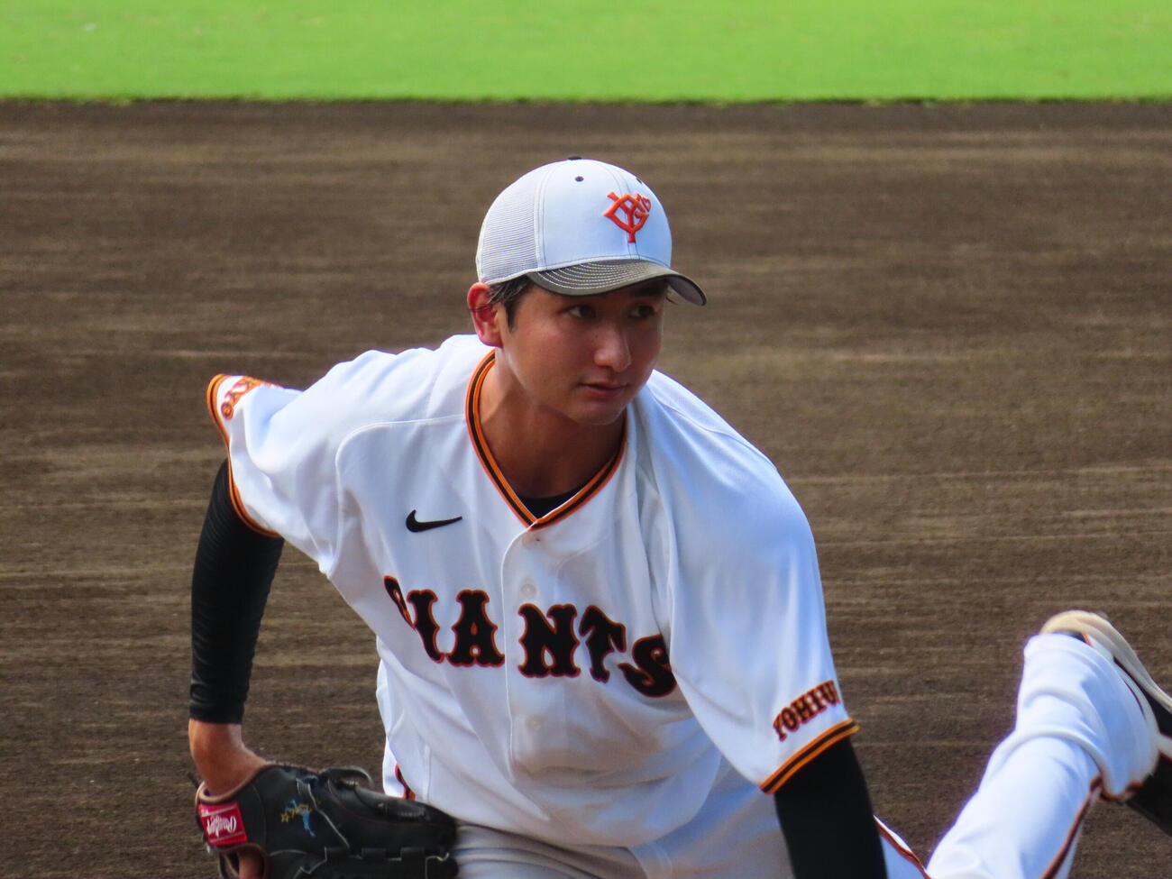 巨人練習　ライブBPに登板する横川凱