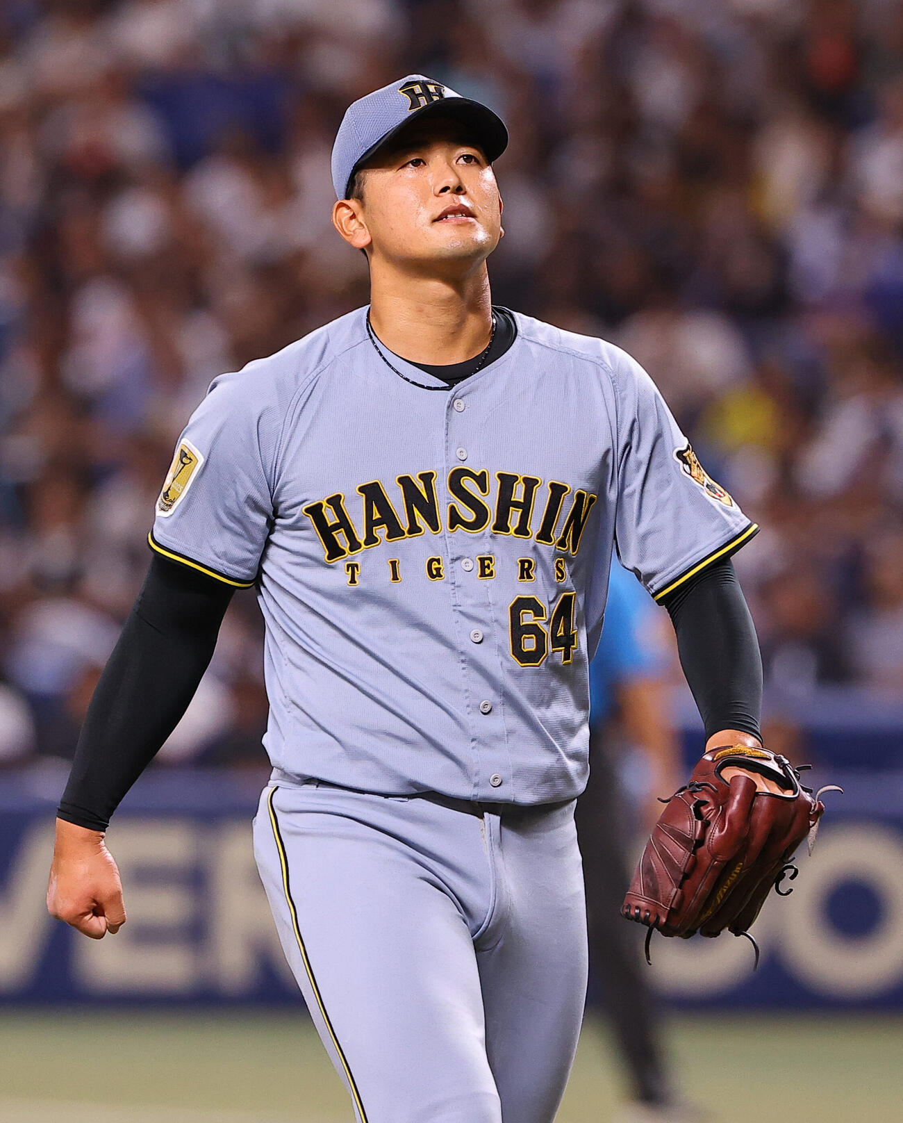 中日対阪神　阪神3番手の岡留英貴は2イニングを無失点に抑える（2026年8月撮影）