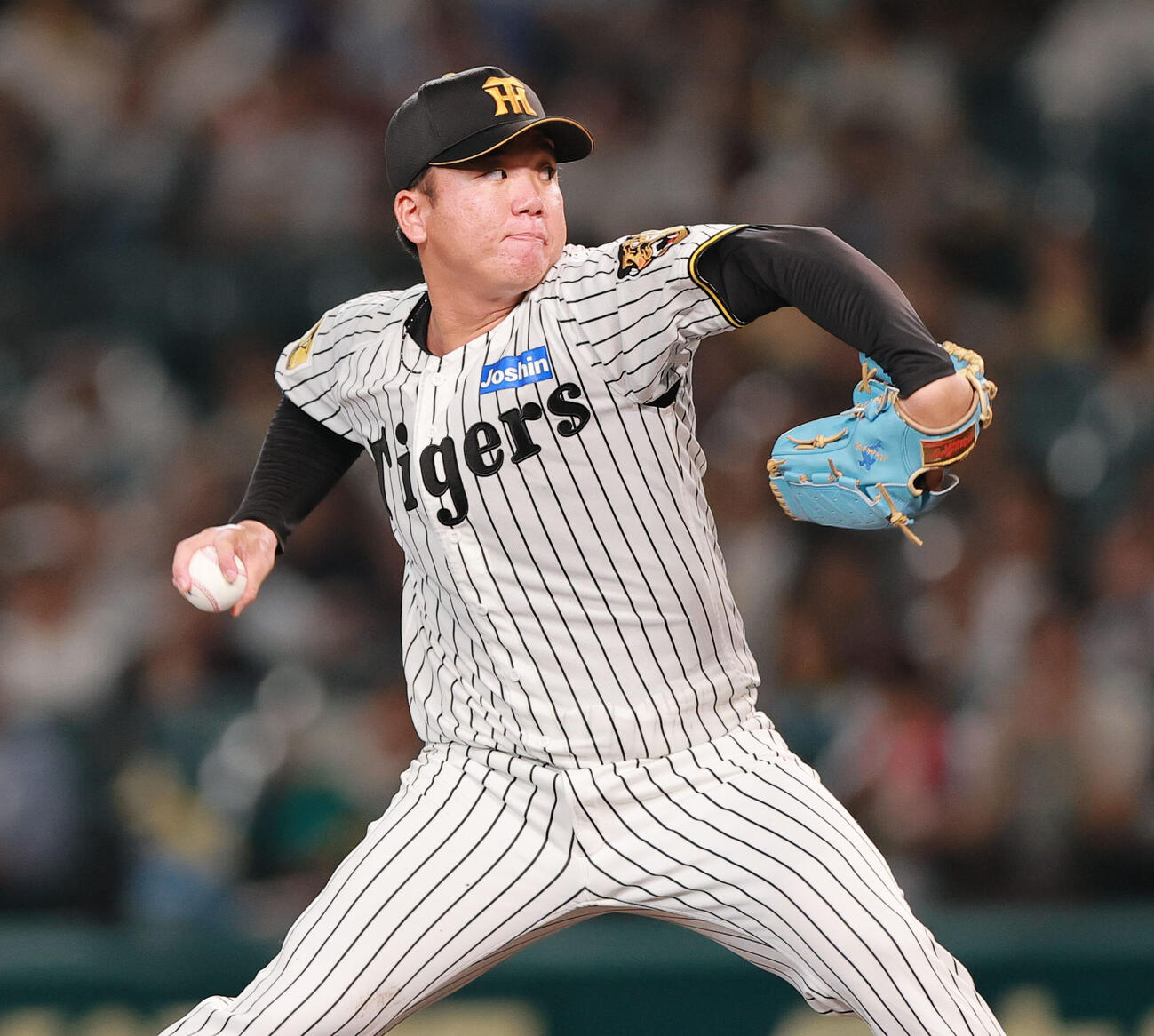 阪神対巨人　4回表を投げる阪神村上頌樹（撮影・上山淳一）