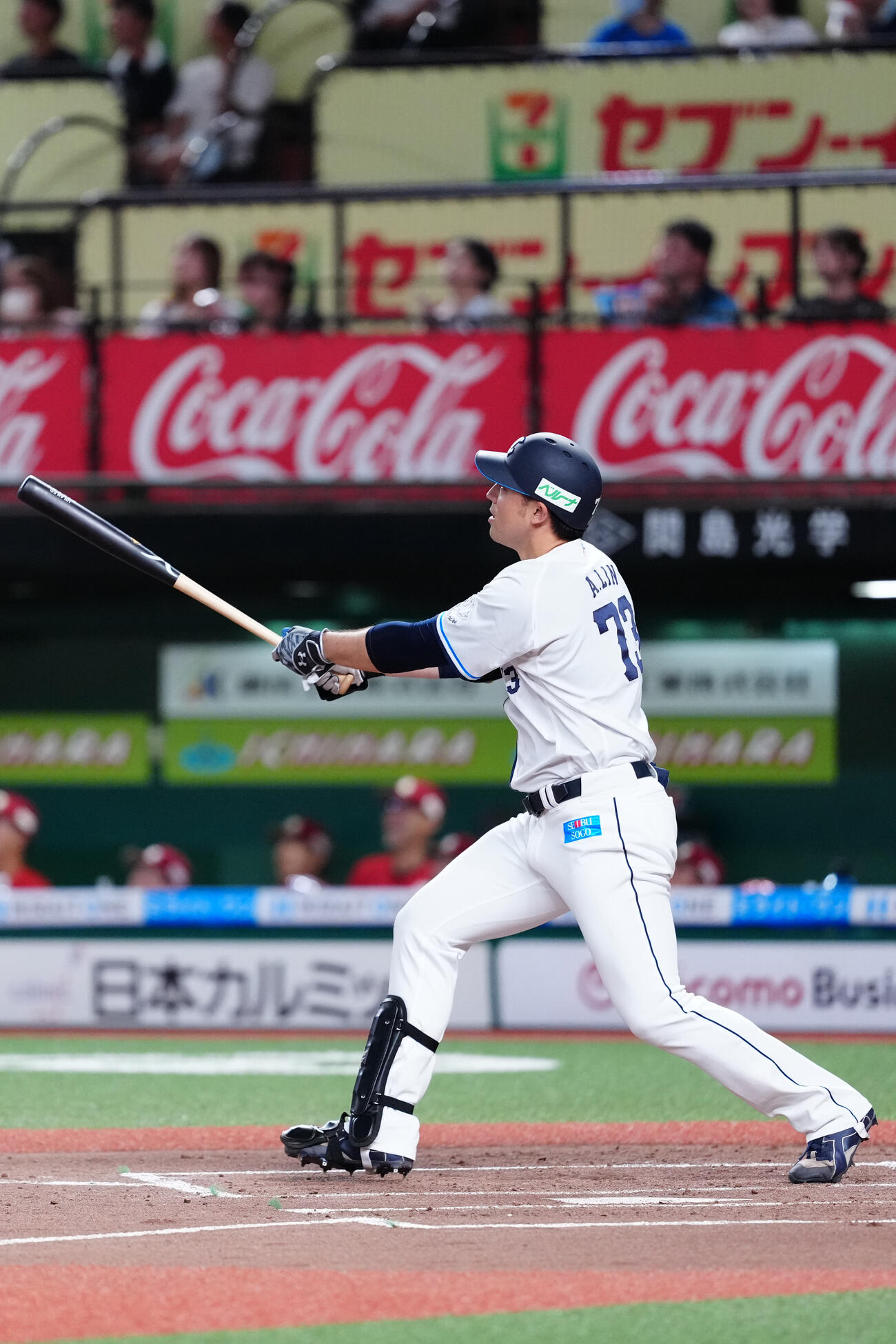 西武対楽天　1回裏西武2死一、二塁、先制3点本塁打を放つ林安可（撮影・江口和貴）