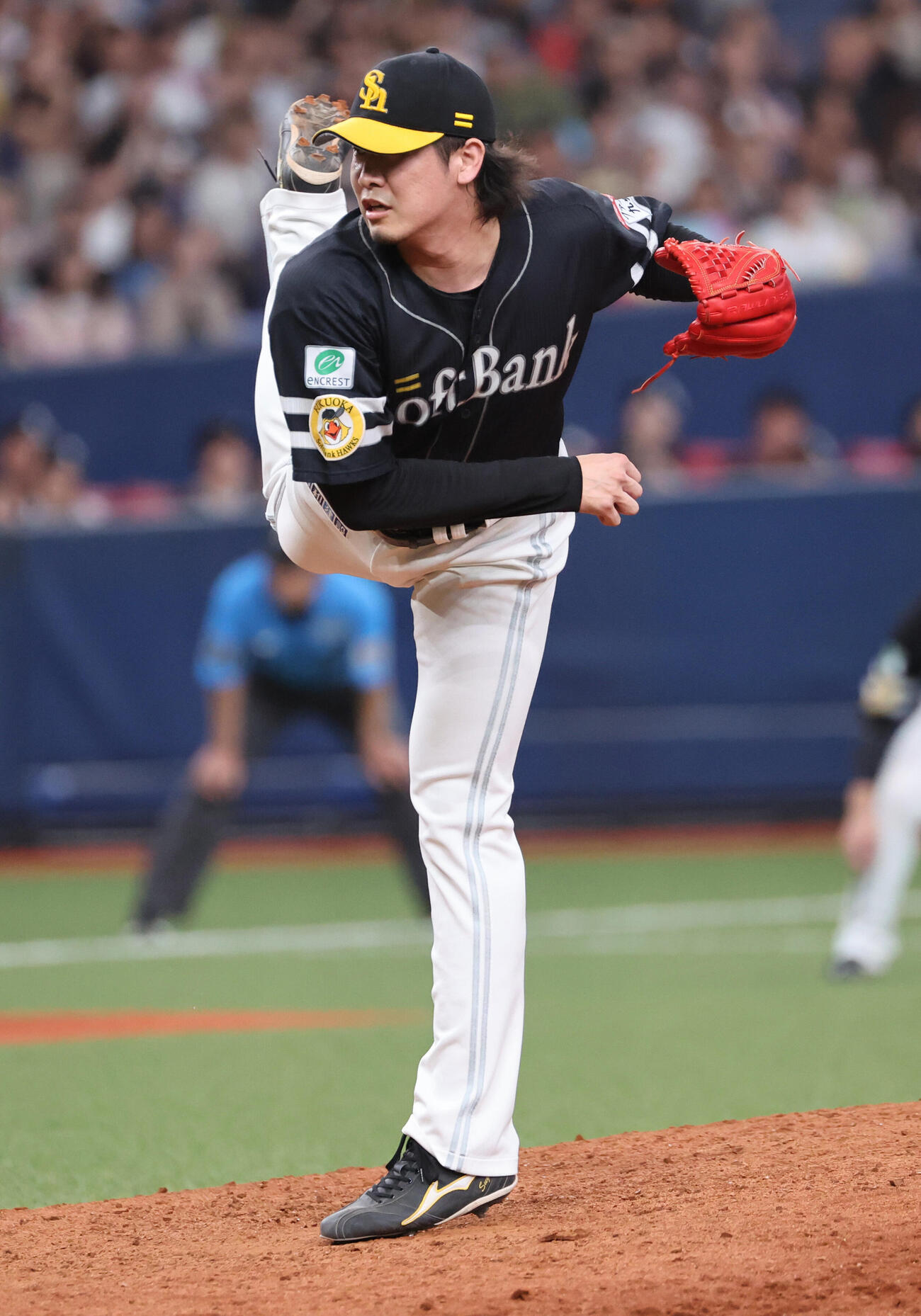 オリックス対ソフトバンク　9回に登板したソフトバンク3番手の杉山一樹（撮影・西尾就之）