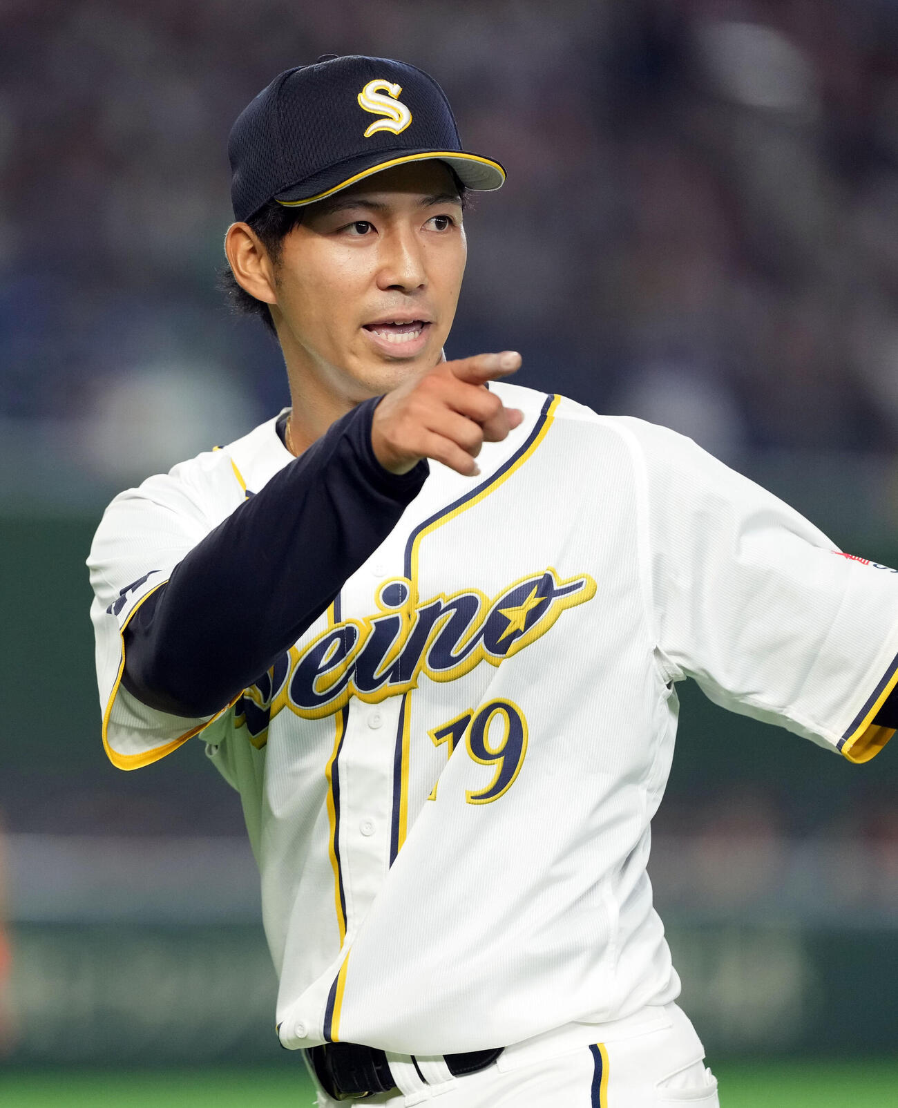 東京ガス対西濃運輸　6回からマウンドに上がり無失点に抑えた西濃運輸内藤圭史（撮影・たえ見朱実）