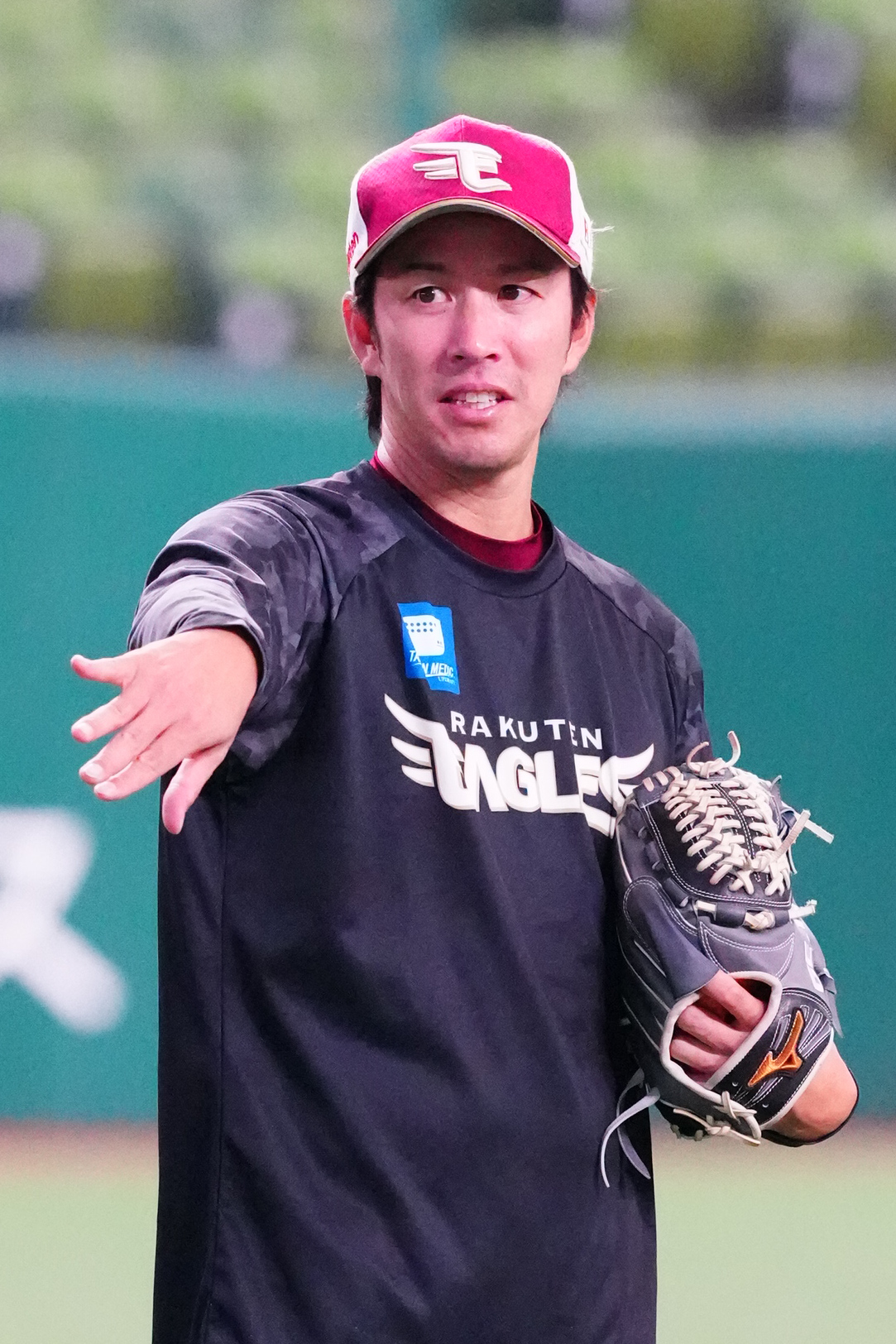 西武対楽天　試合前練習を行う楽天岸孝之（撮影・江口和貴）