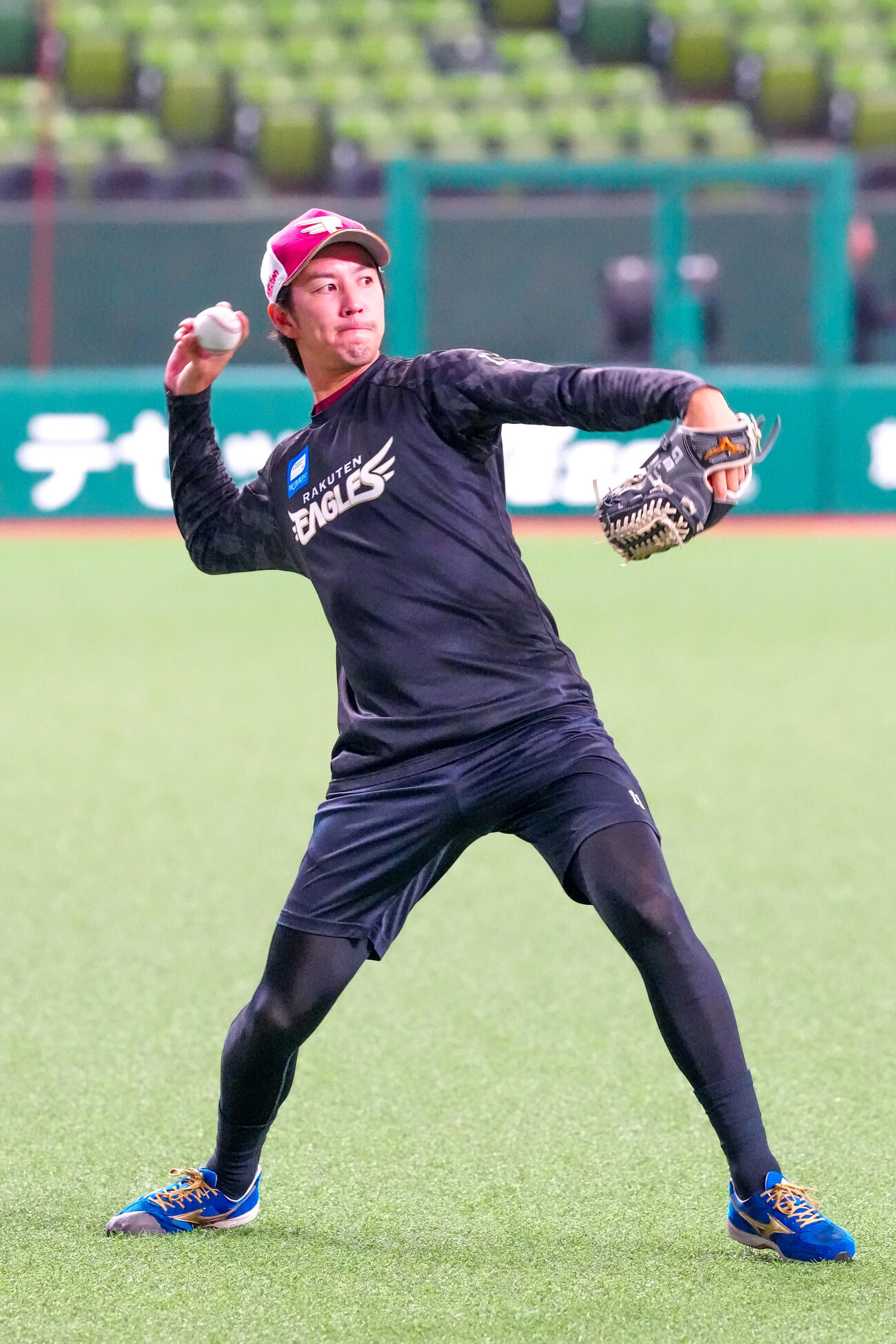 西武対楽天　試合前練習を行う楽天岸孝之（撮影・江口和貴）