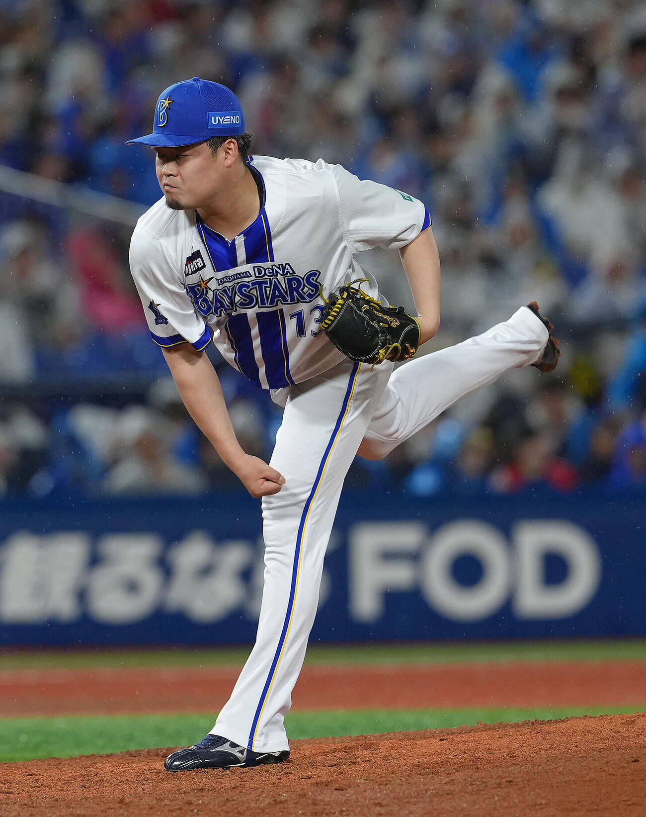 DeNA対中日　7回から登板したDeNA伊勢大夢（撮影・足立雅史）