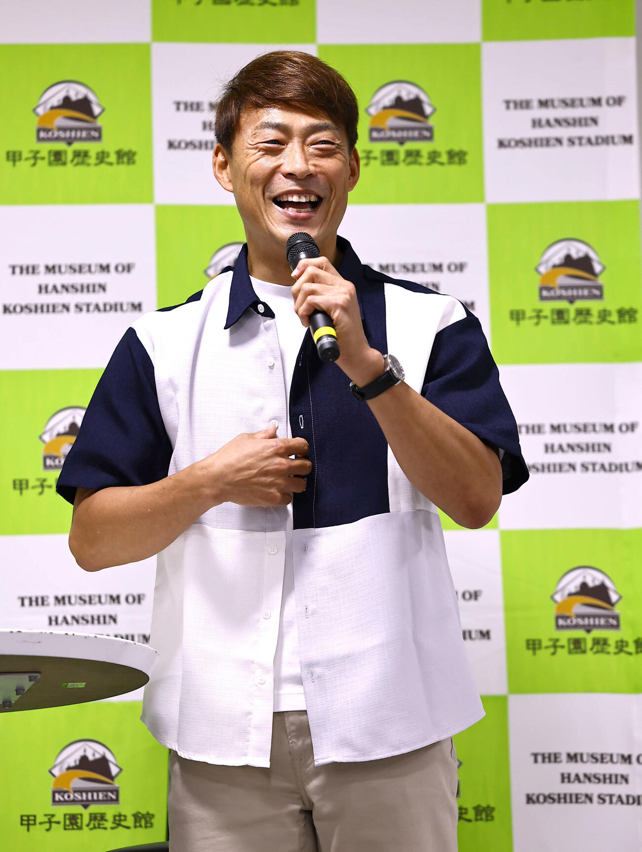 桧山進次郎氏は甲子園歴史館でトークショーをする（撮影・上田博志）