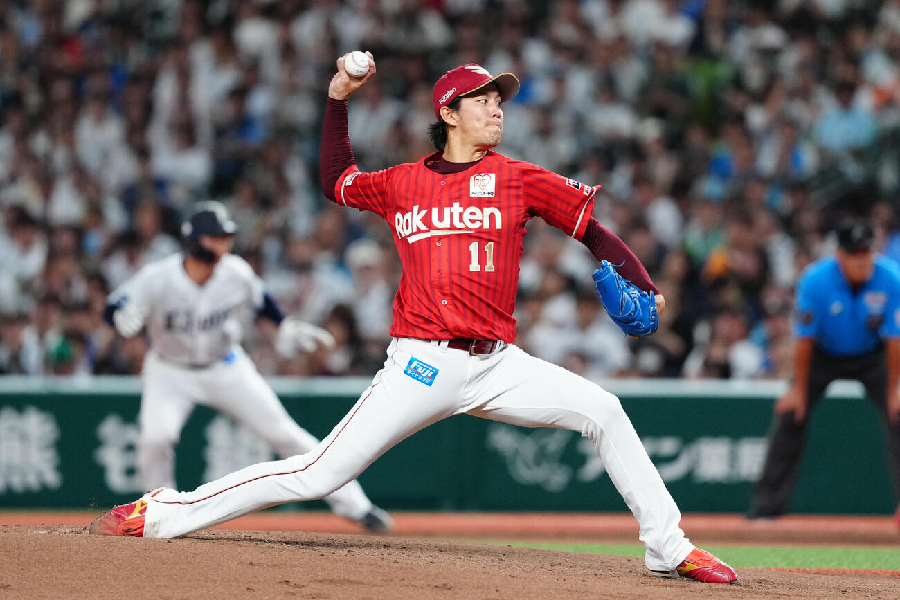 西武対楽天　楽天先発の岸孝之（撮影・江口和貴）