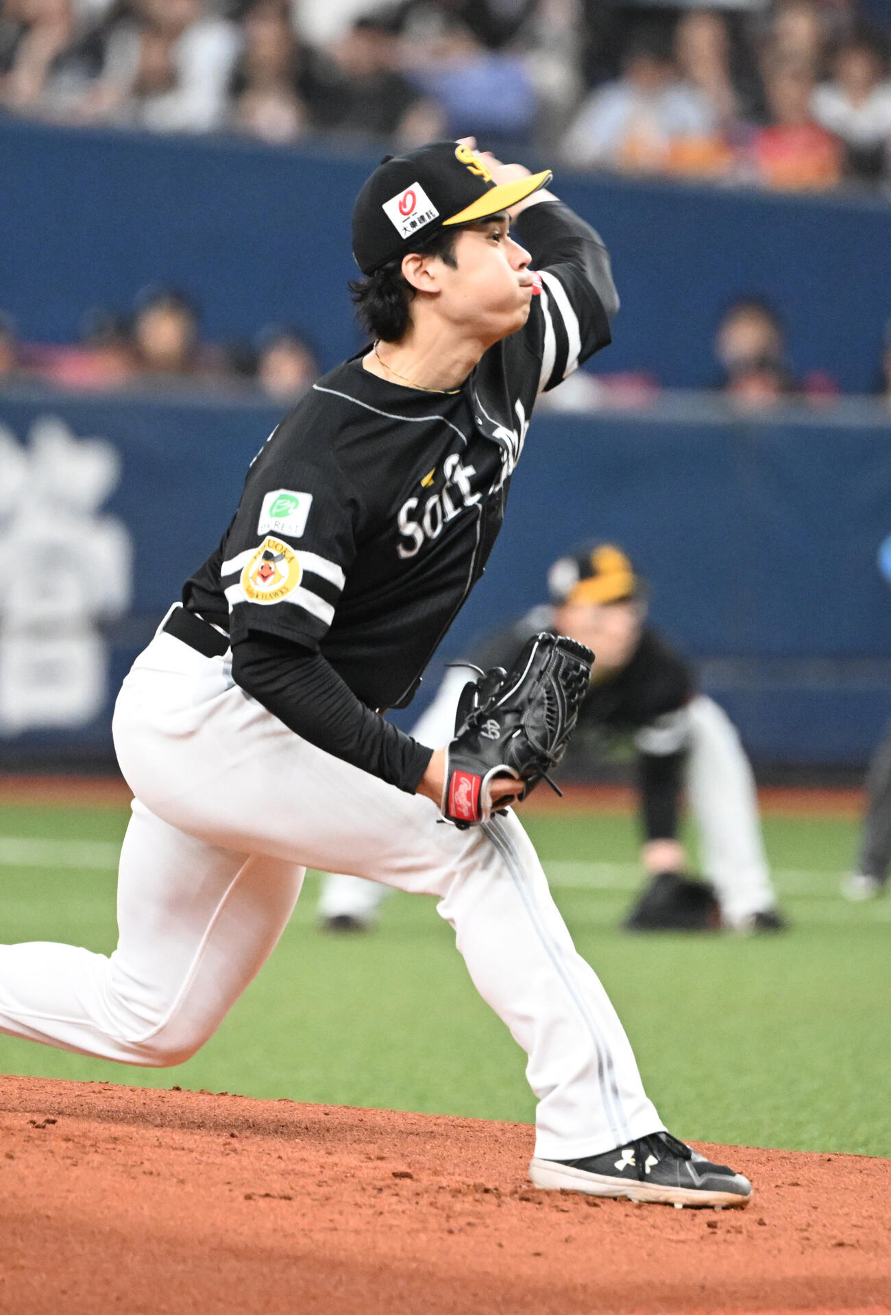 オリックス対ソフトバンク　先発するソフトバンク松本晴（撮影・和賀正仁）