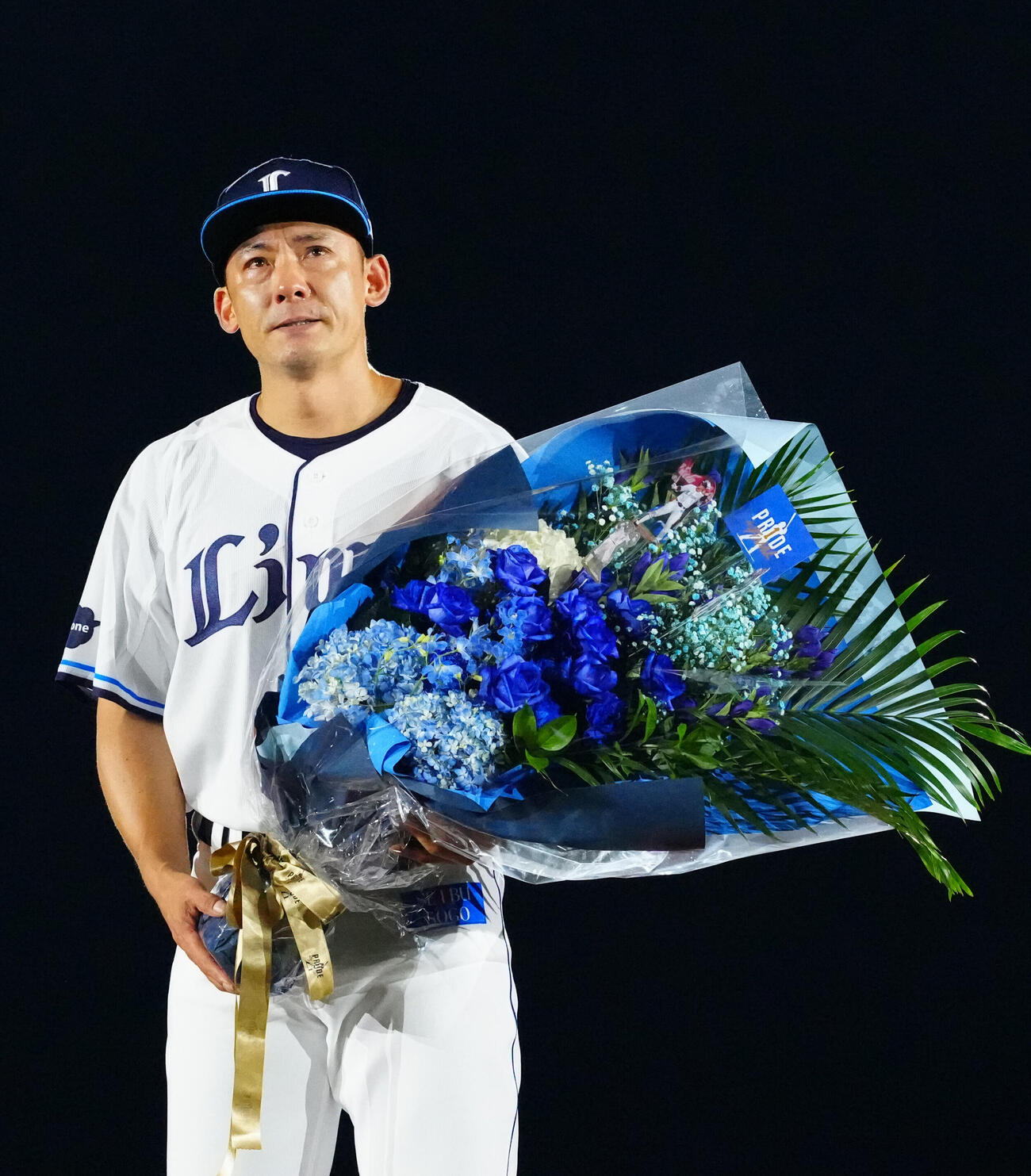 引退セレモニーに臨む西武栗山巧（撮影・江口和貴）