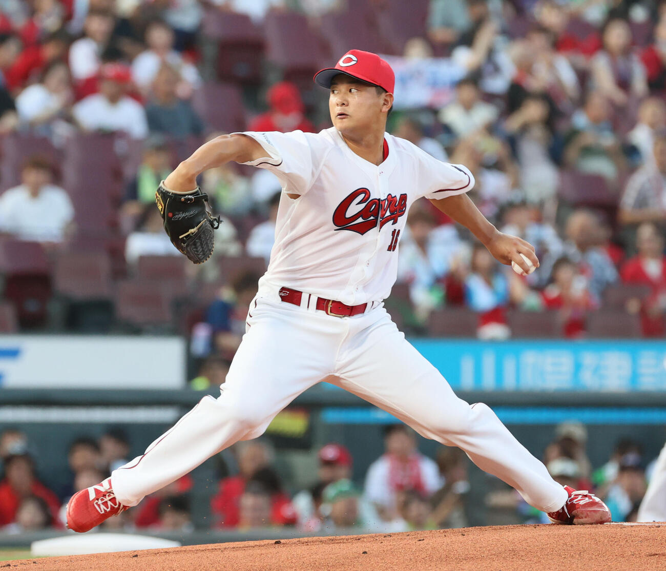 広島対ヤクルト　広島先発の森翔平（撮影・加藤孝規）