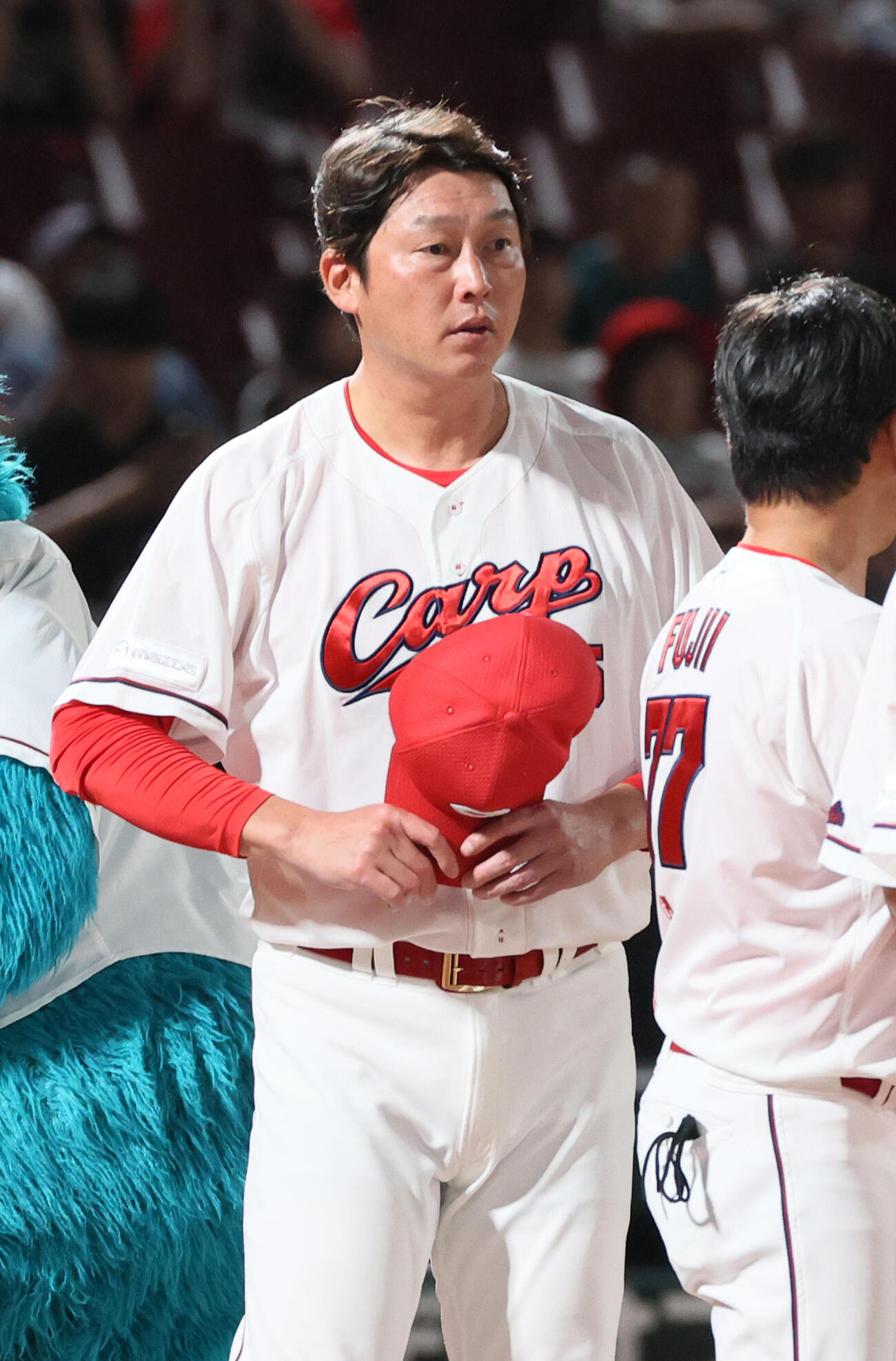 広島対ヤクルト　ヤクルトに快勝した広島新井貴浩監督（撮影・加藤孝規）