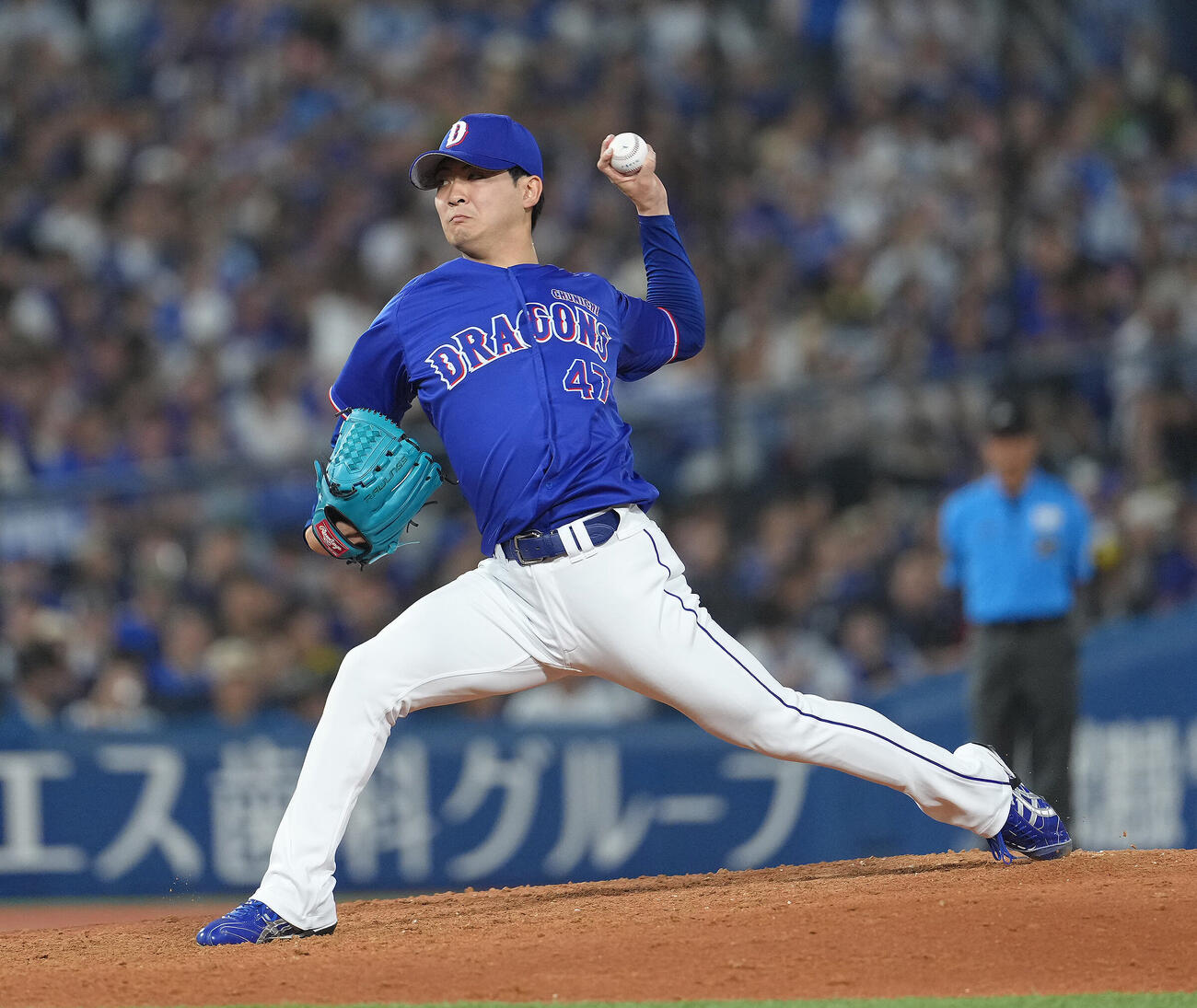 DeNA対中日　8回から登板した中日吉田聖弥（撮影・足立雅史）