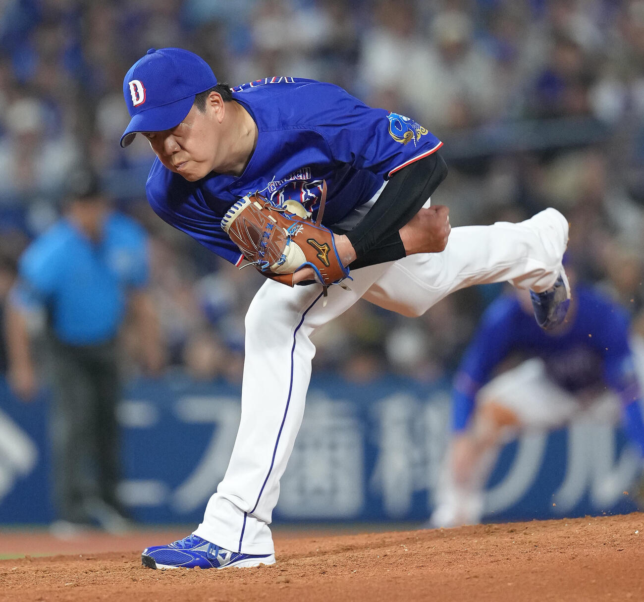 DeNA対中日　中日先発の柳裕也（撮影・足立雅史）