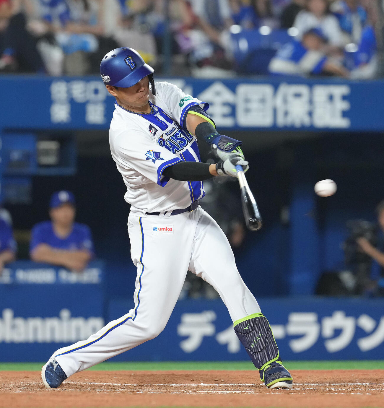 DeNA対中日　9回裏DeNA2死二、三塁、蝦名達夫はサヨナラ打を放つ（撮影・足立雅史）