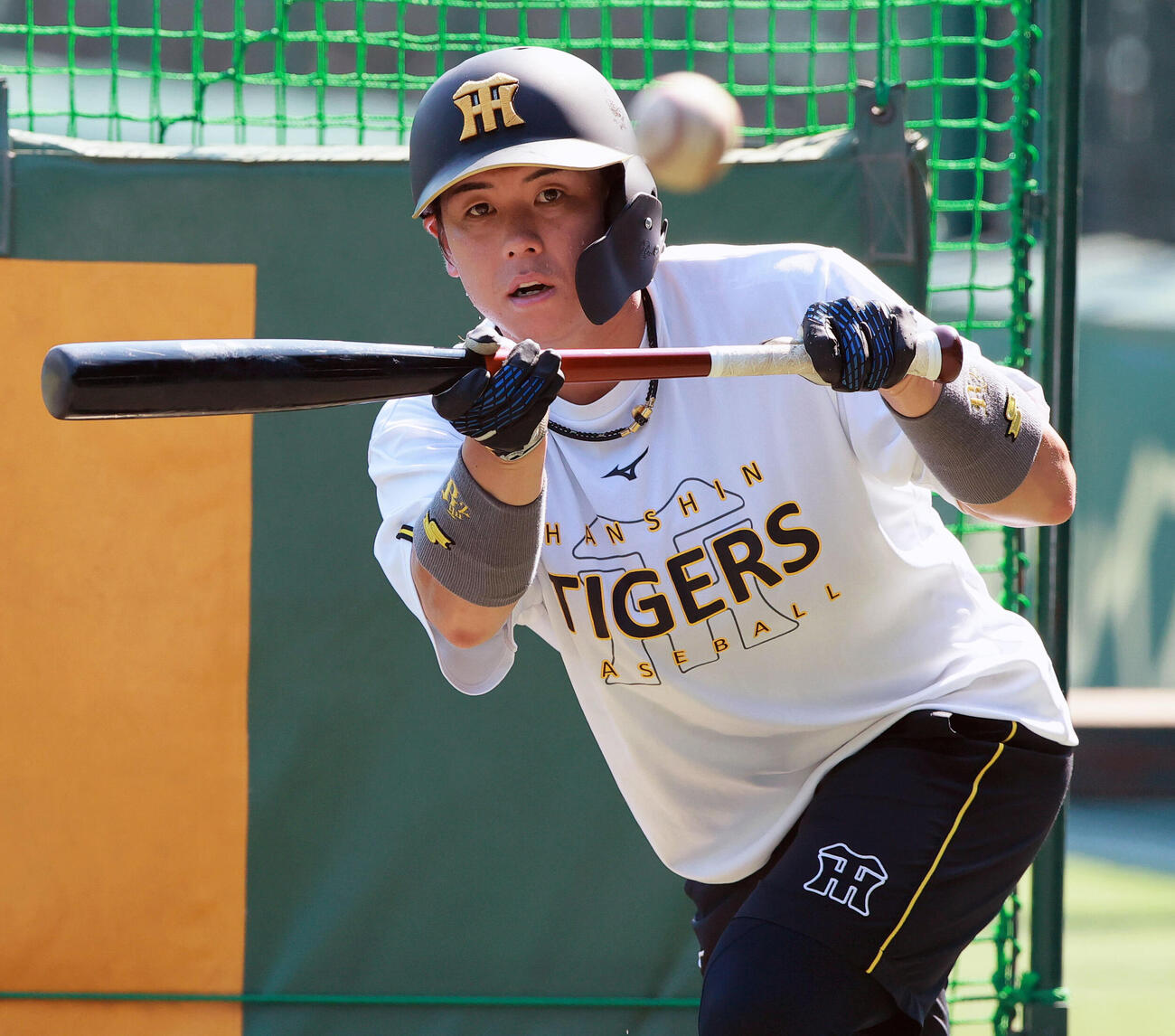 練習に励む阪神梅野隆太郎（2026年8月30日撮影）