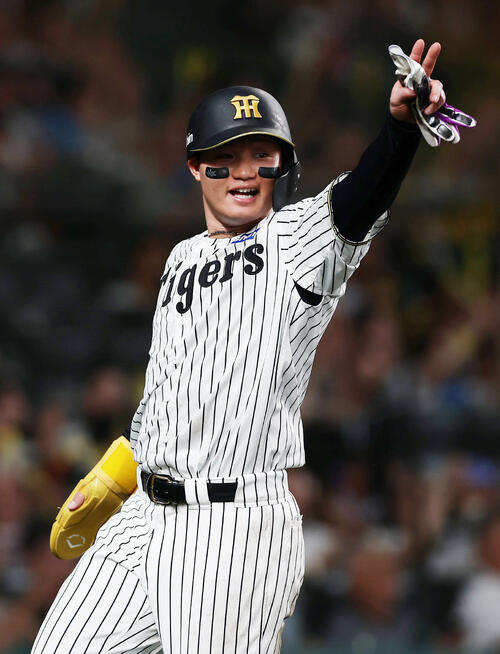 阪神森下翔太(2026年8月28日撮影)