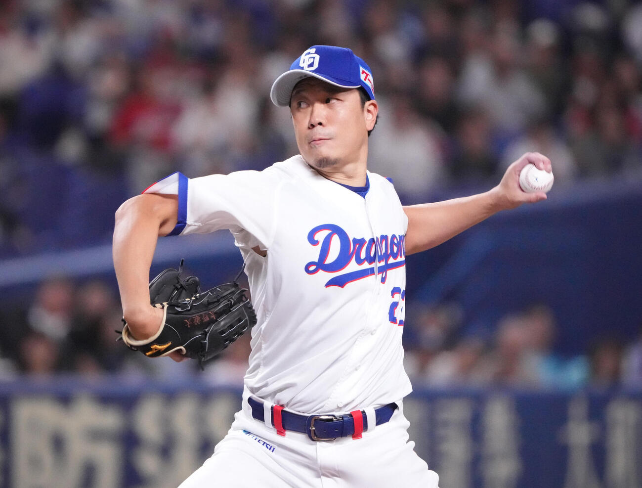 中日対広島　1回表、登板する中日先発の大野雄大（撮影・森本幸一）