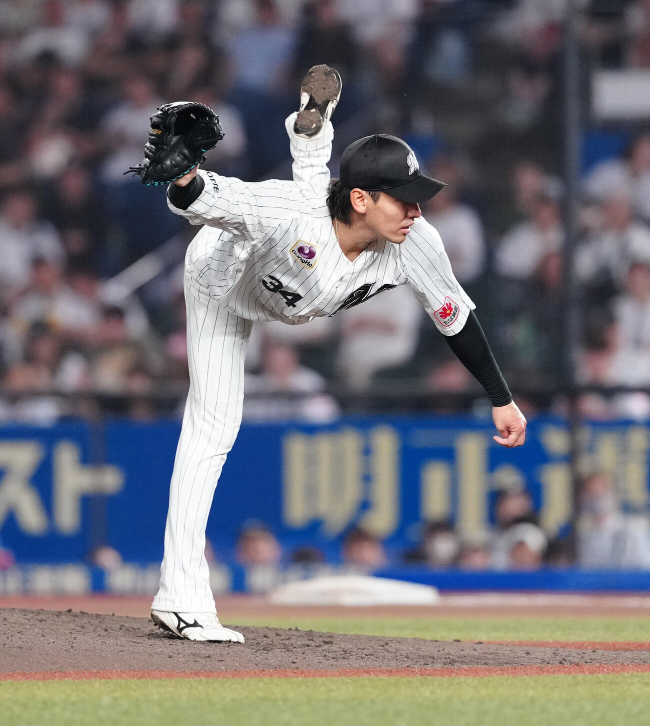 ロッテ対西武　先発し力投するロッテ高野脩汰（撮影・鈴木みどり）