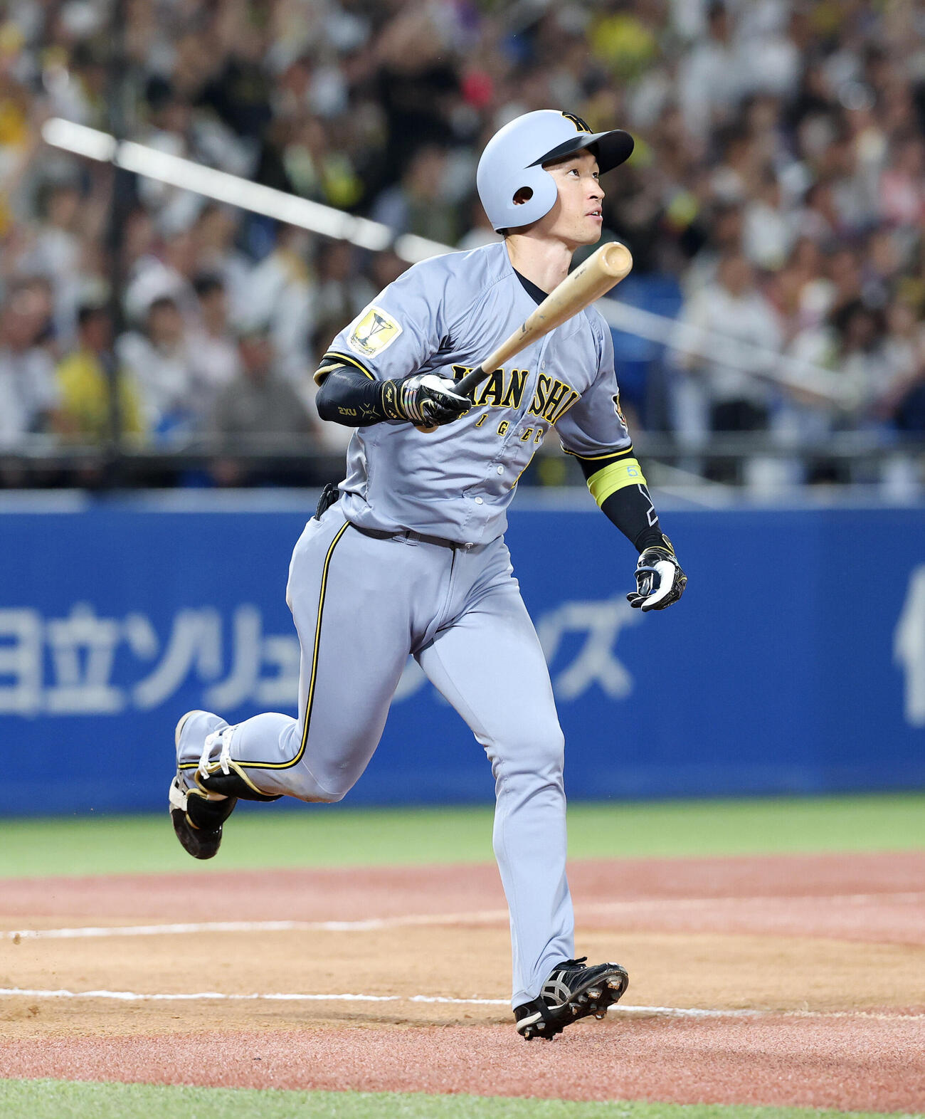 ヤクルト対阪神　7回表阪神1死一、二塁、近本光司は3点本塁打を放つ（撮影・鈴木正人）