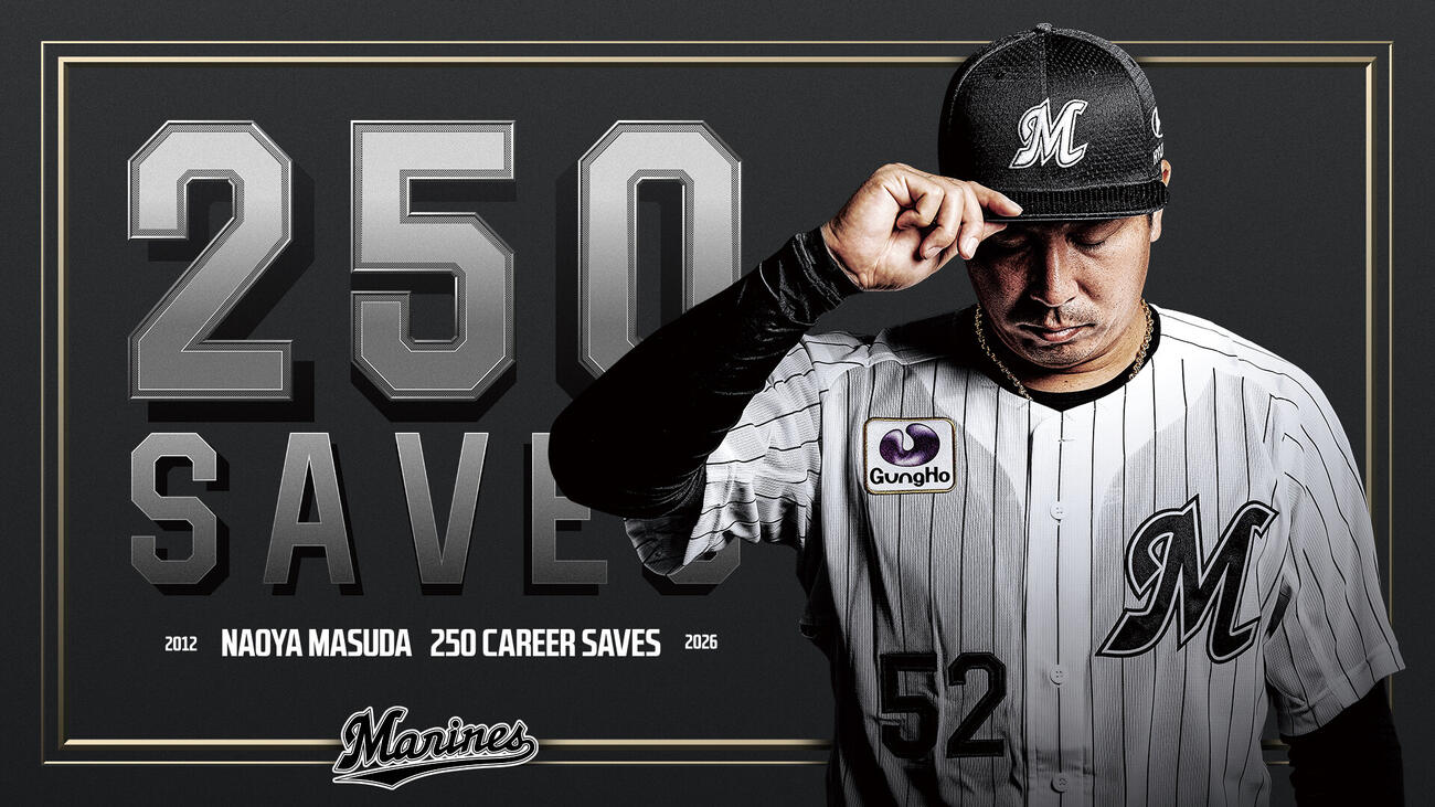 9月23日オリックス戦で益田直也通算250セーブ達成の名球会ブレザー授与式を実施する