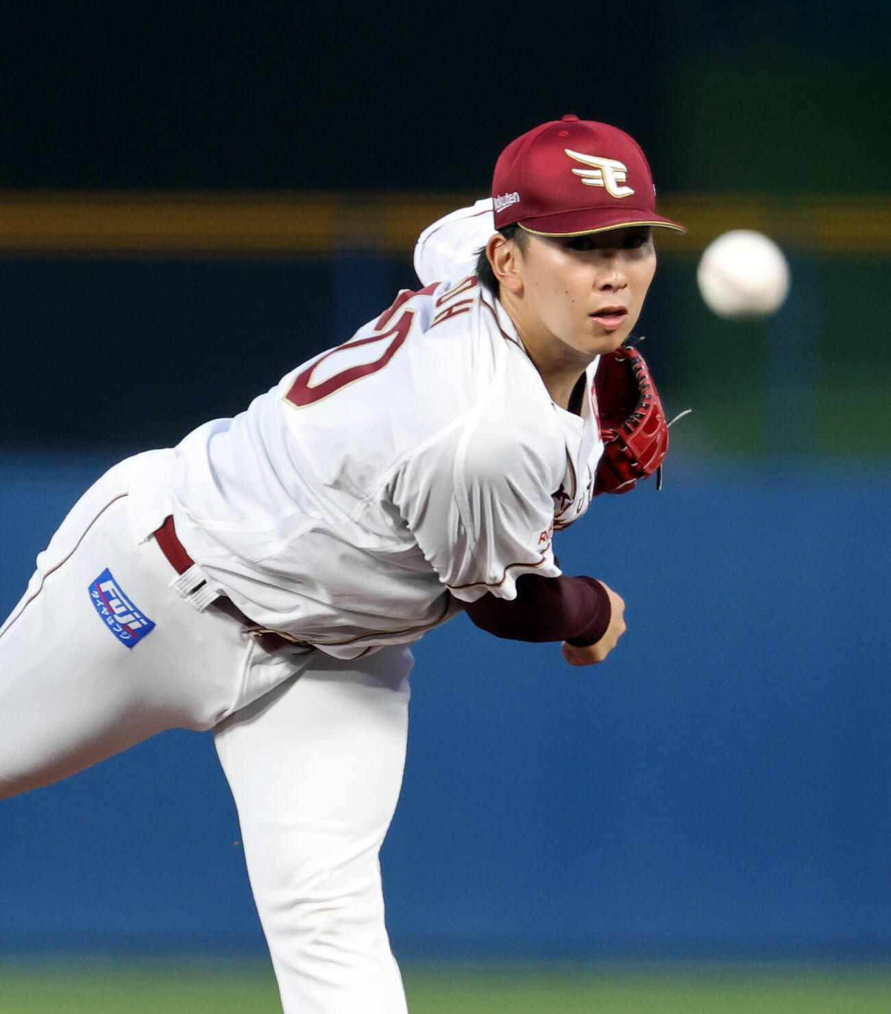 楽天対オリックス　力投する楽天先発の伊藤樹（2026年9月1日、撮影・浅見桂子）